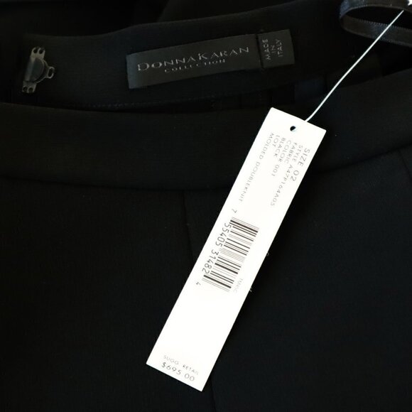 Donna Karan Black Puff Sleeve Jacket Molded Doubleknit Tuxedo Pants Suit NWT 2 - Picture 11 of 12